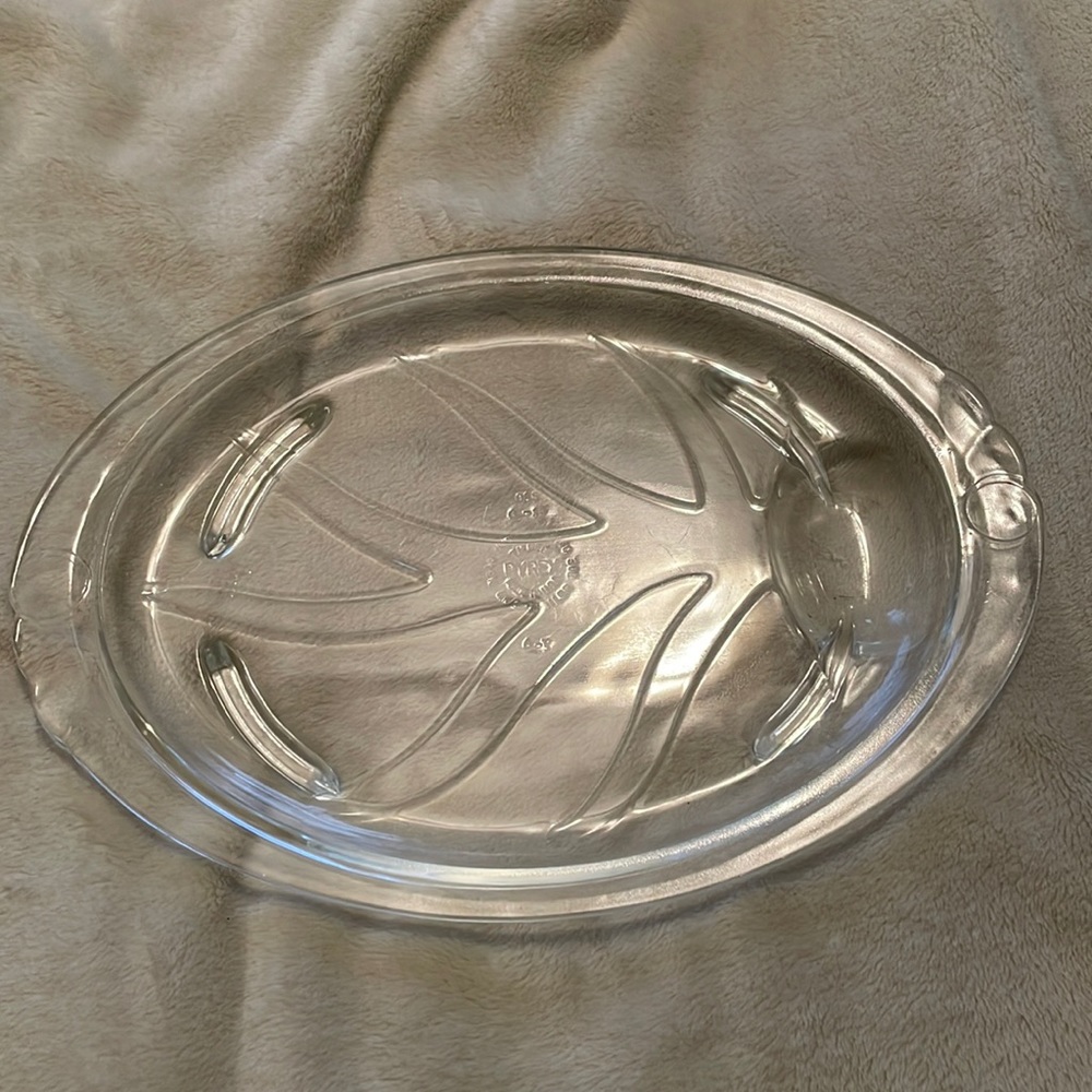 Vintage PYREX #815 Clear Glass Oval Footed "Tree of Life"